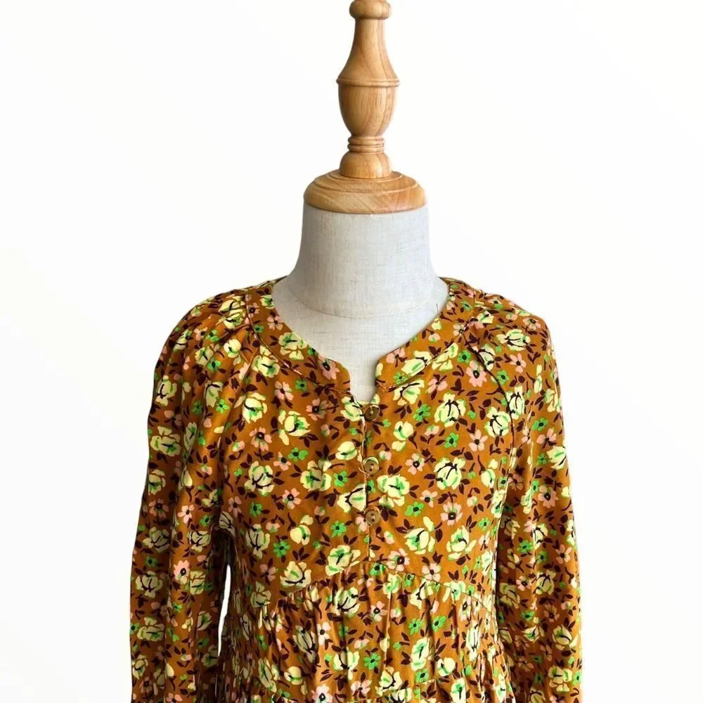 ZARA Kids | Ocher | FLORAL DRESS - Picture 8 of 11